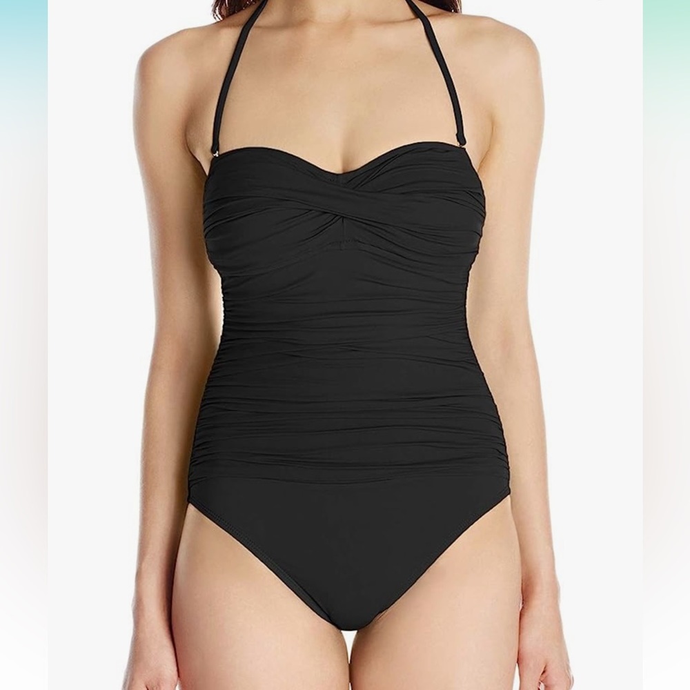 La Blanca Women's Standard Island Goddess Bandeau One Piece Swimsuit